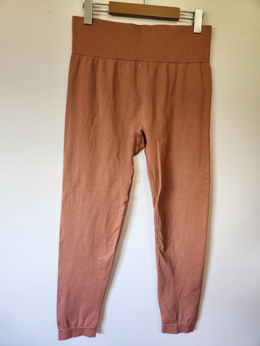 Knix Good To Go Seamless Leggings Cinnamon Copper High Rise Ribbed Lounge L
